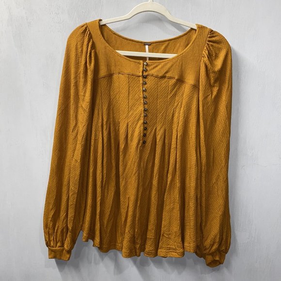 Free People Devin Henley Top in Autumn Pearl - Picture 2 of 6